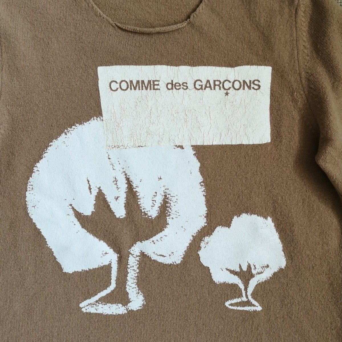 COMME des GARCONS / コムデギャルソン 　ニット　セーター　長袖　ロゴ　レディース　キャメル
