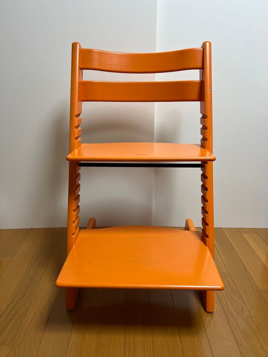 STOKKE TRIPP TRAPP ストッケ トリップトラップ　ベビーチェアー 子供椅子 ハイチェア 木製　オレンジ　希少