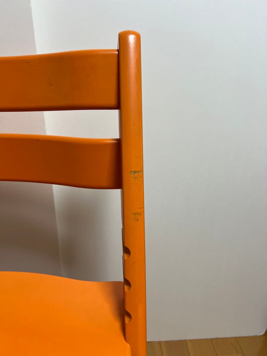 STOKKE TRIPP TRAPP ストッケ トリップトラップ　ベビーチェアー 子供椅子 ハイチェア 木製　オレンジ　希少