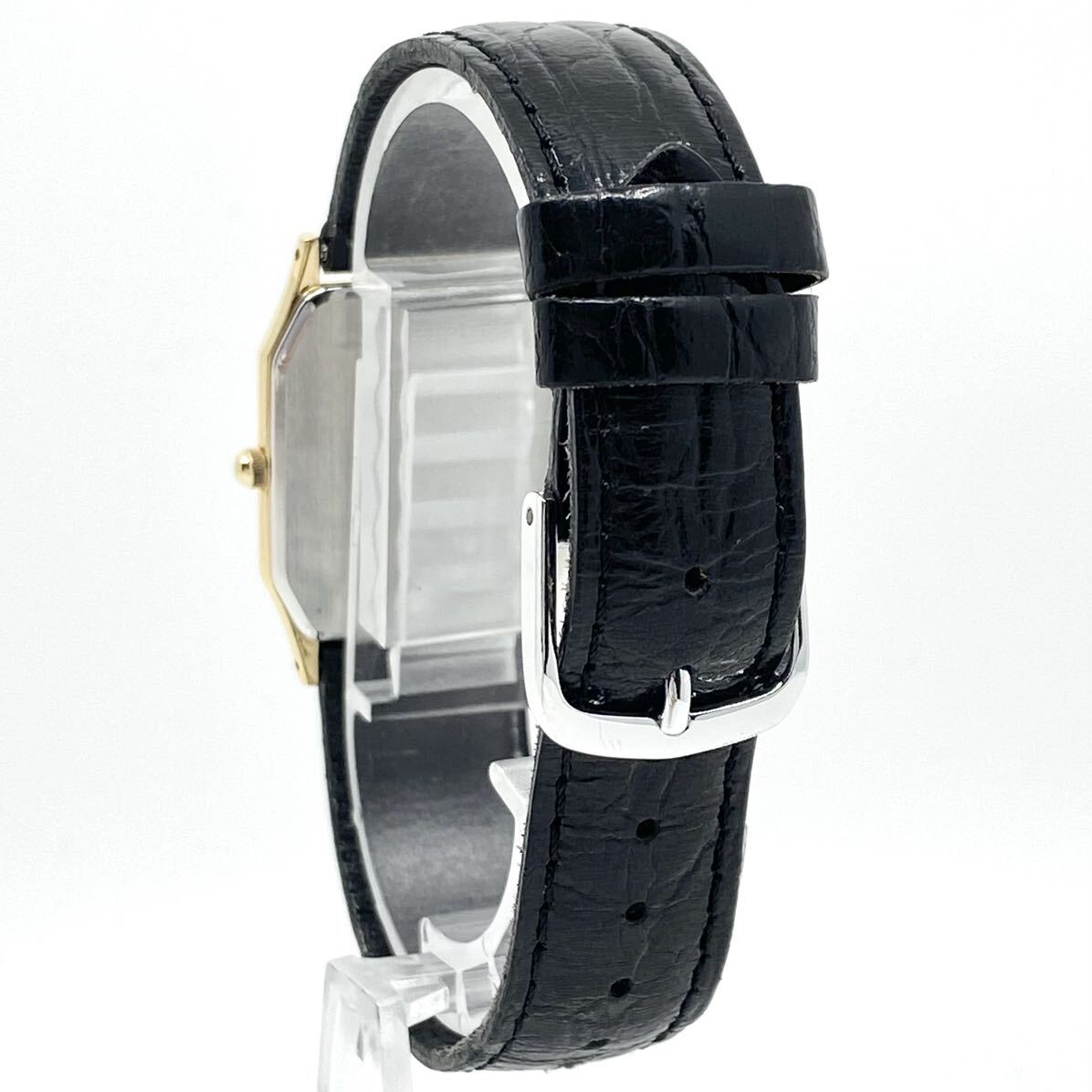 SEIKO 腕時計 オクタゴン バーインデックス 3針 クォーツ quartz ゴールド 金 金文字盤 9021-5260 セイコー Y893_画像5