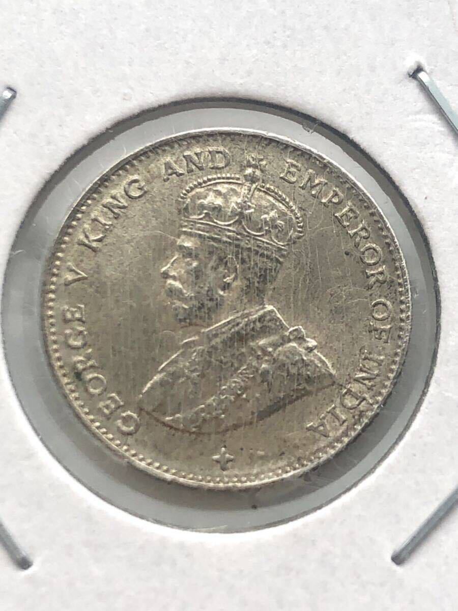 【まとめて3枚】英領マレーシア 海峡植民地 古銭 銀貨 白銅貨 ジョージ5世 1919年 1920年　_画像2