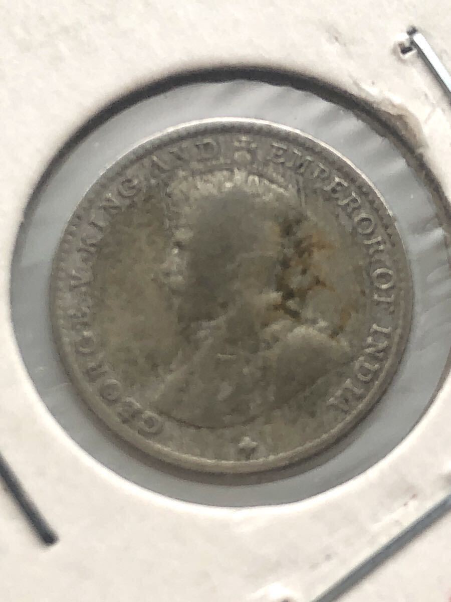【まとめて3枚】英領マレーシア 海峡植民地 古銭 銀貨 白銅貨 ジョージ5世 1919年 1920年　_画像6