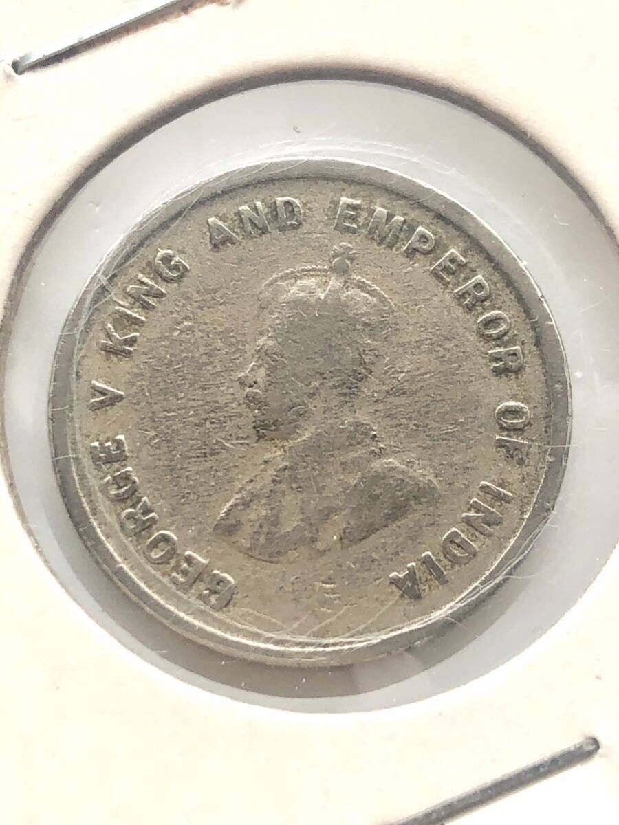 【まとめて3枚】英領マレーシア 海峡植民地 古銭 銀貨 白銅貨 ジョージ5世 1919年 1920年　_画像4