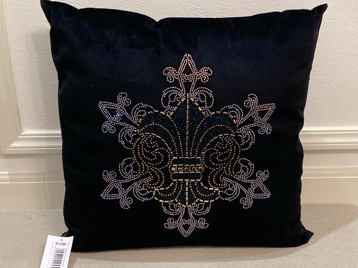 新品未使用品 KARE Cushion Diamond Ornament Cushion Diamond Butterfly 45×45cm クッション クラシック ゴージャス クッションカバー の画像2