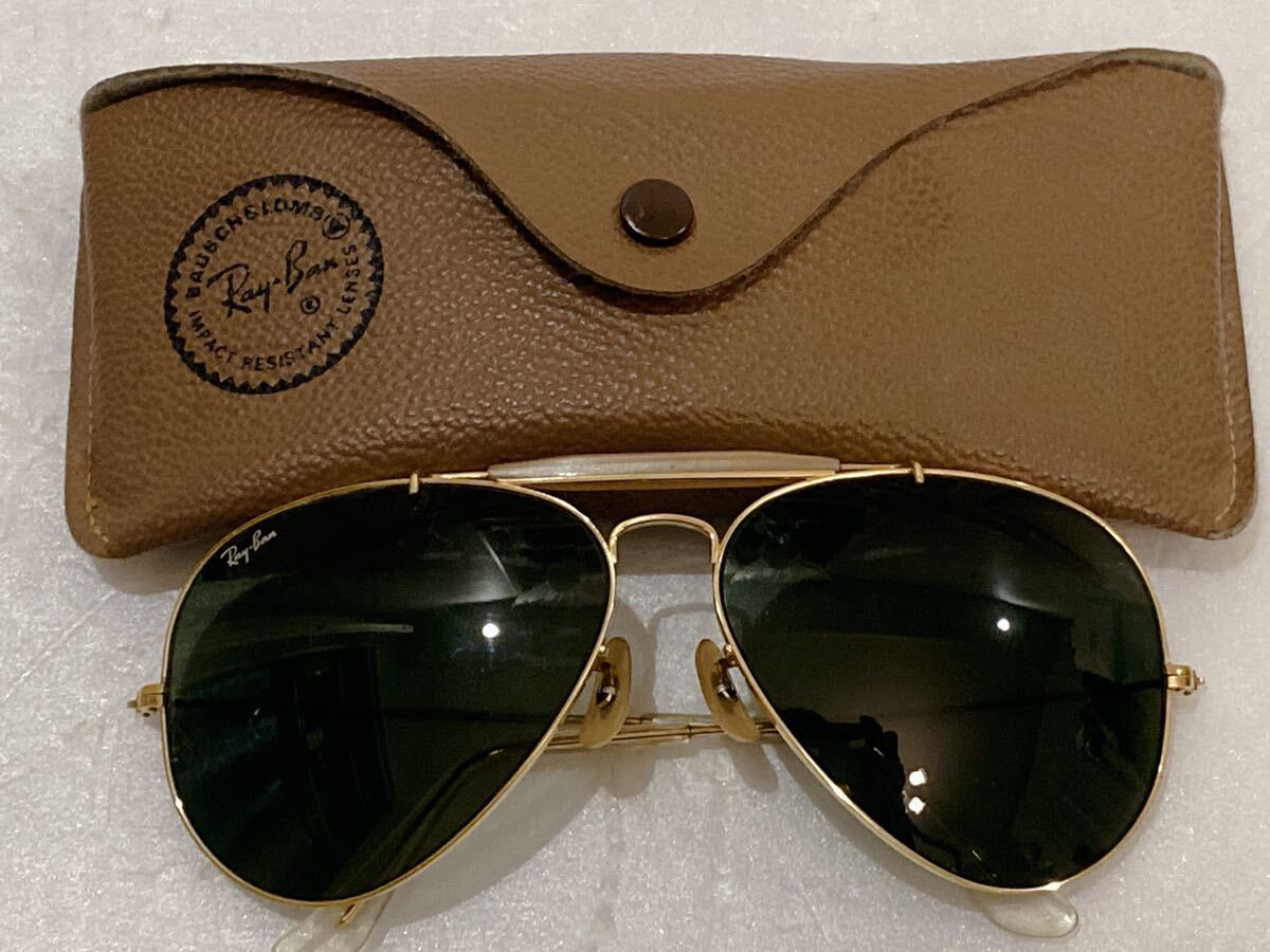 ① Ray-Ban サングラス B&L RAY-BAN 62□14 USA レイバン メガネ ケース付 _画像9