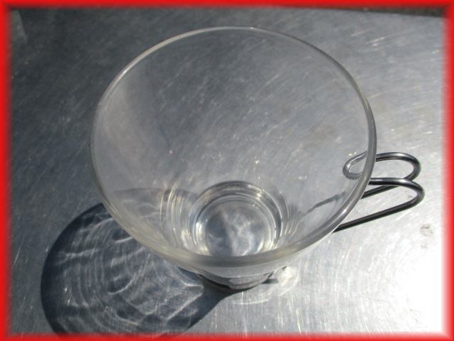 中古良品 食器 グラス ホルダー付きグラス ホルダー セット コップ 飲食店 厨房小物 店舗用品 s40_画像4