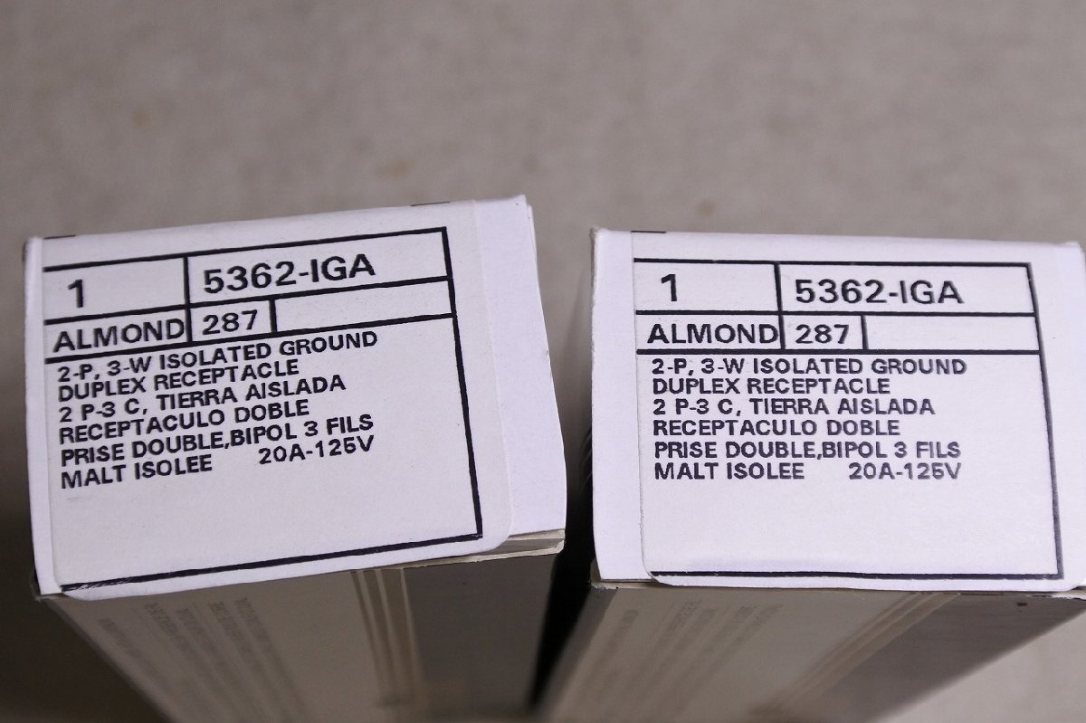 Leviton レビトン 5362-IGA ホスピタルグレード 3P コンセント 3-Pole NIB 2個セット NOS 貴重品！！ の画像4