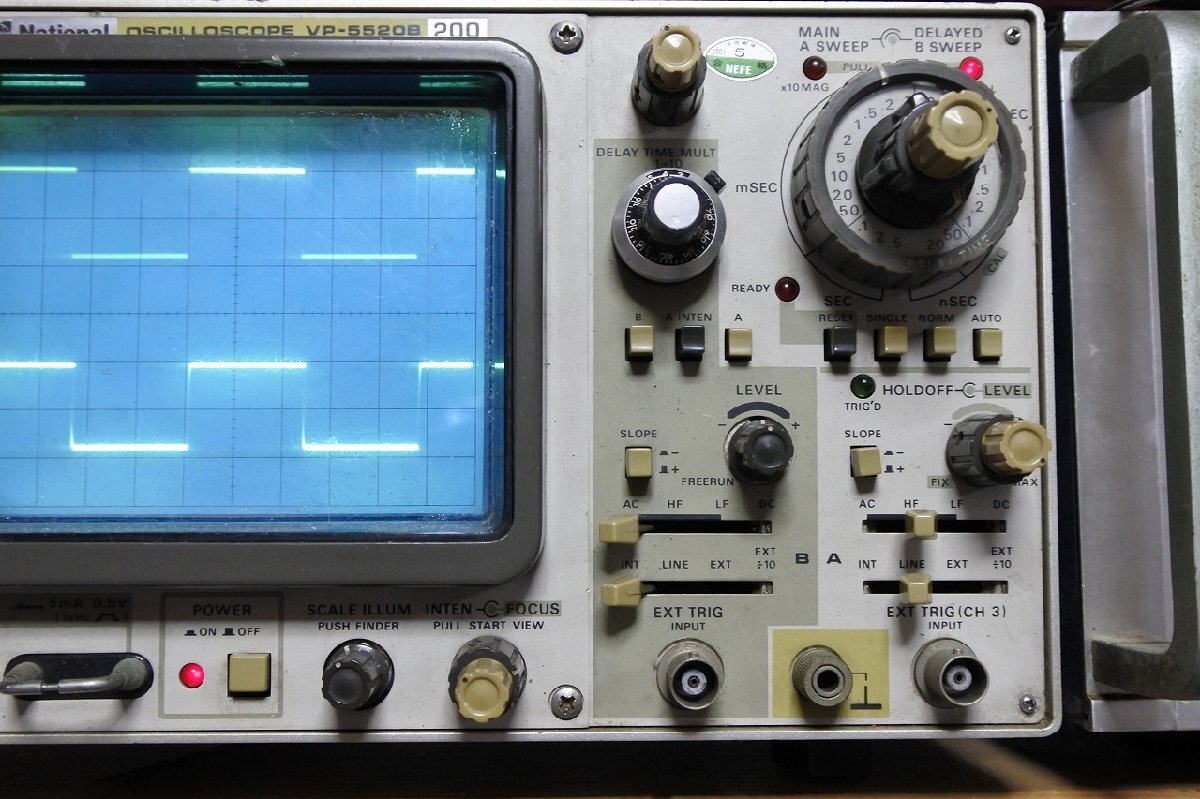 National Oscilloscope VP5520B 200　松下電器製　２CH　200MHz　オシロスコープ_画像5