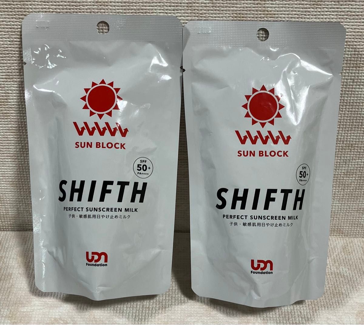 【新品】SHIFTH SFパーフェクトサンスクリーンミルクSPF50+・PA++++  敏感肌用日やけ止めミルク
