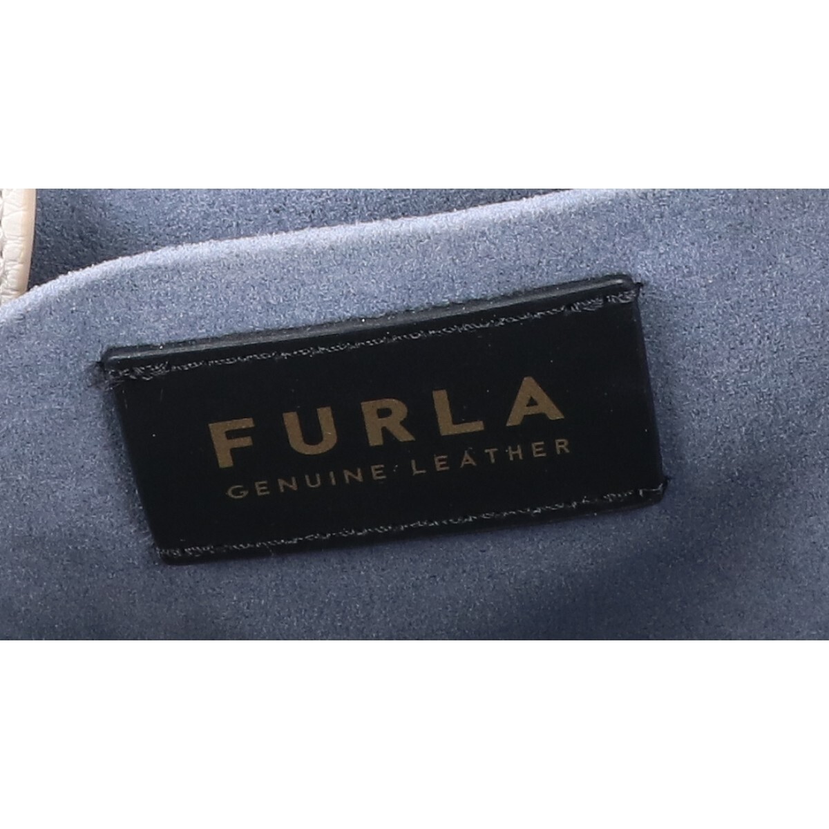 美品 FURLA フルラ BASRFUA NET MINI TOTE ターンロック 2WAY ミニ トートバッグ ライトグレー レディース_画像7