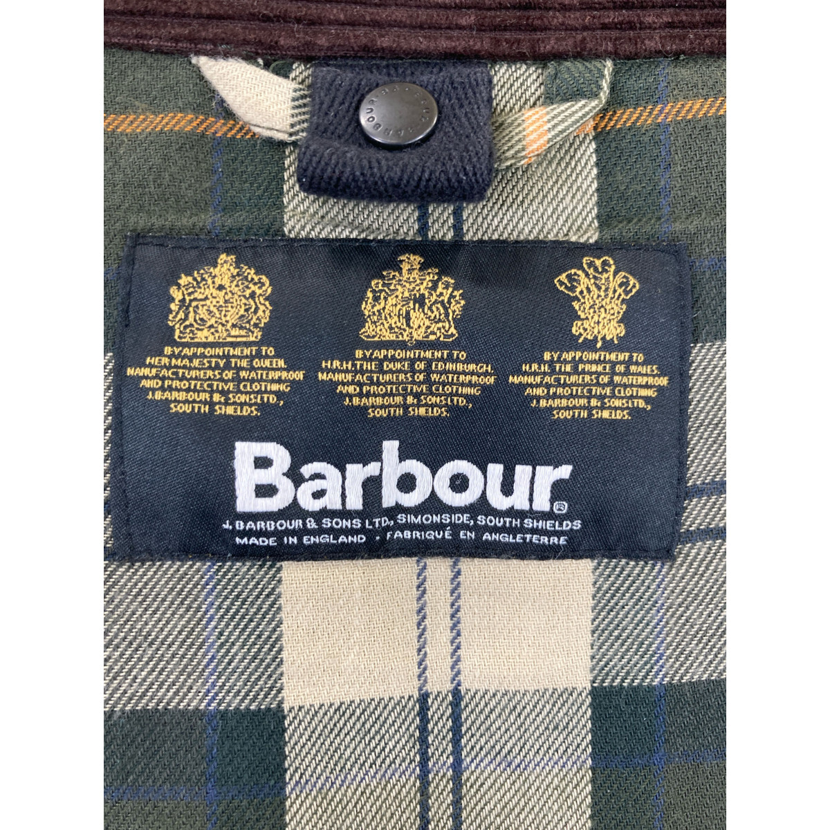 Barbour バブアー MWX0318SG91 ビデイルSL オイルドジャケット カーキ ブラウン 36 ジャケット コットン メンズ 中古_画像4