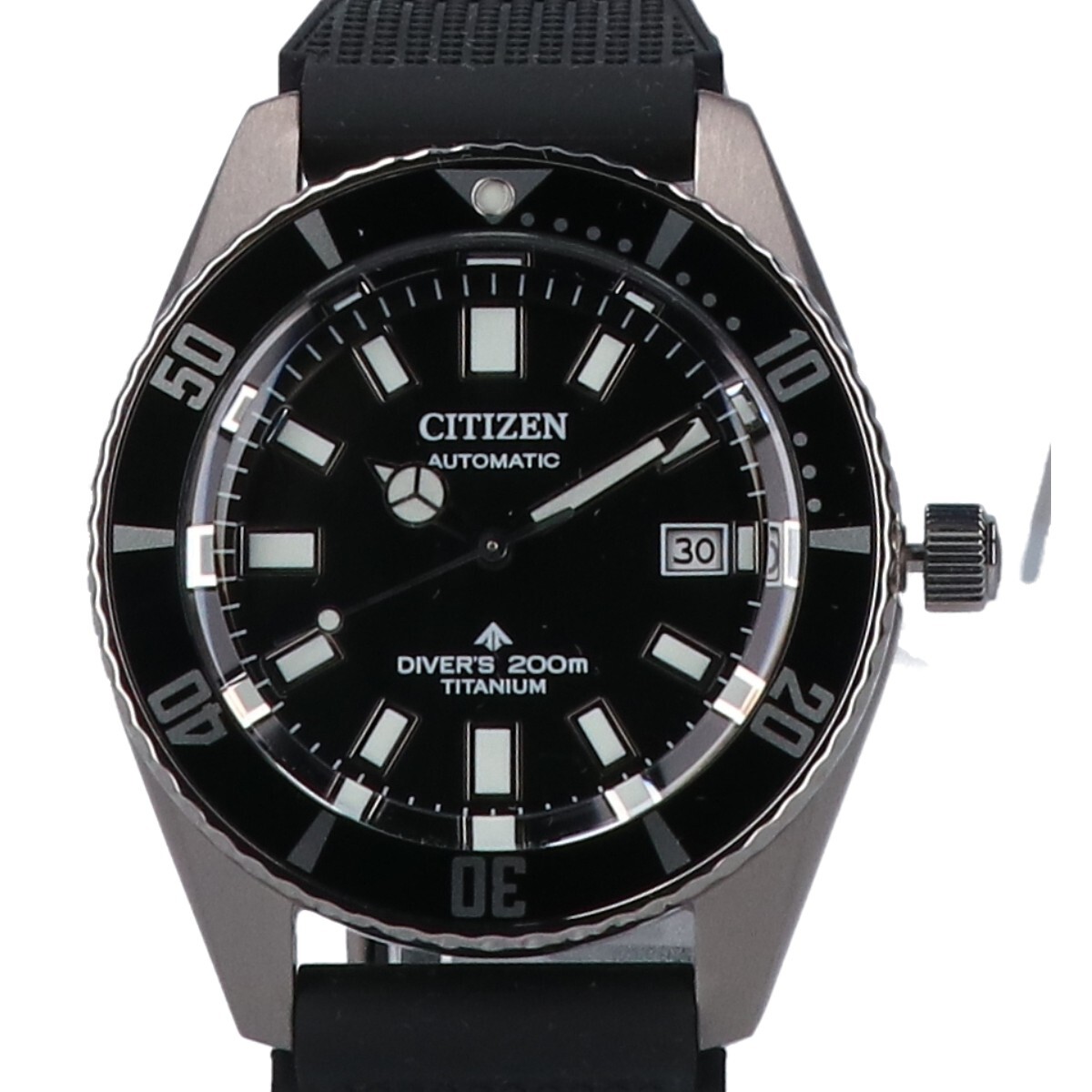 美品 CITIZEN シチズン NB6021-17E 9051 MARINE PROMASTER マリン プロマスター スーパーチタニウム 逆回転防止ベゼル 自動巻き 腕時計_画像2