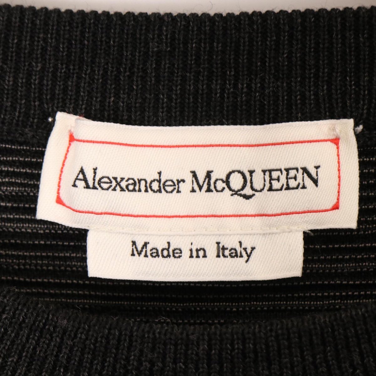 Alexander McQueen アレキサンダーマックイーン 651185 20年製 ブラック スカルニットセーター ブラック M トップス ウール メンズ 中古_画像6