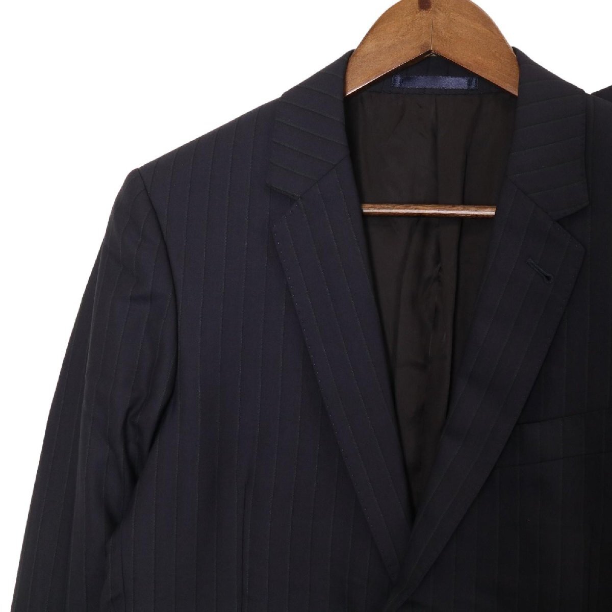 PaulSmith Paul Smith темно-синий 283801 CLISSOLD ткань полоса костюм-тройка темно-синий L костюм шерсть мужской б/у 