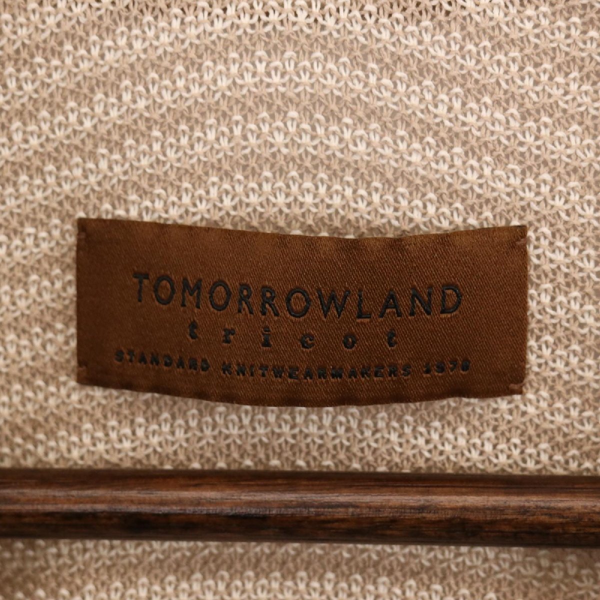 TOMORROWLAND 61021102010 ポリエステルペーパー ダブルブレスト6Bニットジャケット ジャケット M ベージュ メンズ_画像6