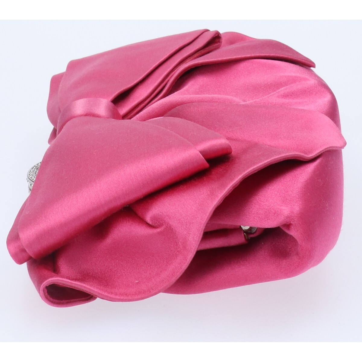 JUDITH LEIBER Judy s Lee bar satin ribbon clutch bag Pink Lady -s