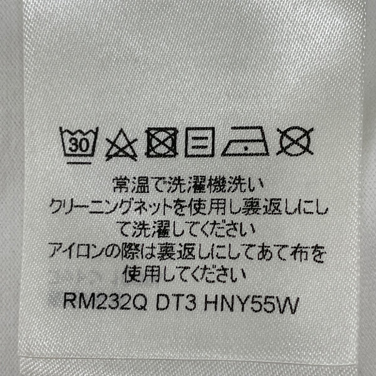 LOUIS VUITTON ルイヴィトン RM232Q DT3 23AW 白 エンボスLVロゴTシャツ ホワイト M トップス コットン メンズ 中古_画像5