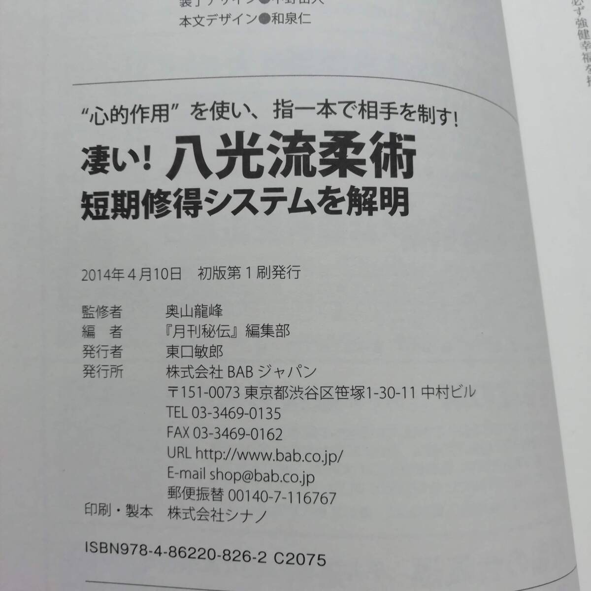 凄い！八光流柔術 短期修得システムを解明 奥山龍峰 BABジャパン 月刊秘伝 武術 合気道 柔道 空手 剣道 筋力 技法 護身術 [s250]_画像3