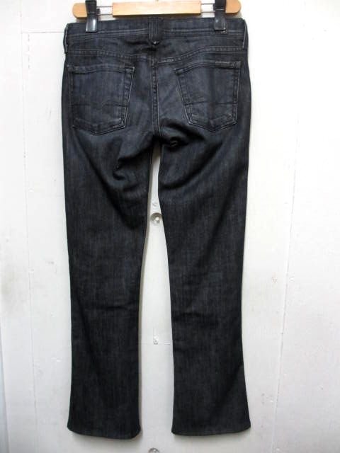 美品★7 For All Mankind○セブン・フォー・オール・マンカインド/デニムパンツ/ブラック/黒/W76ｃｍ/25サイズ_画像2