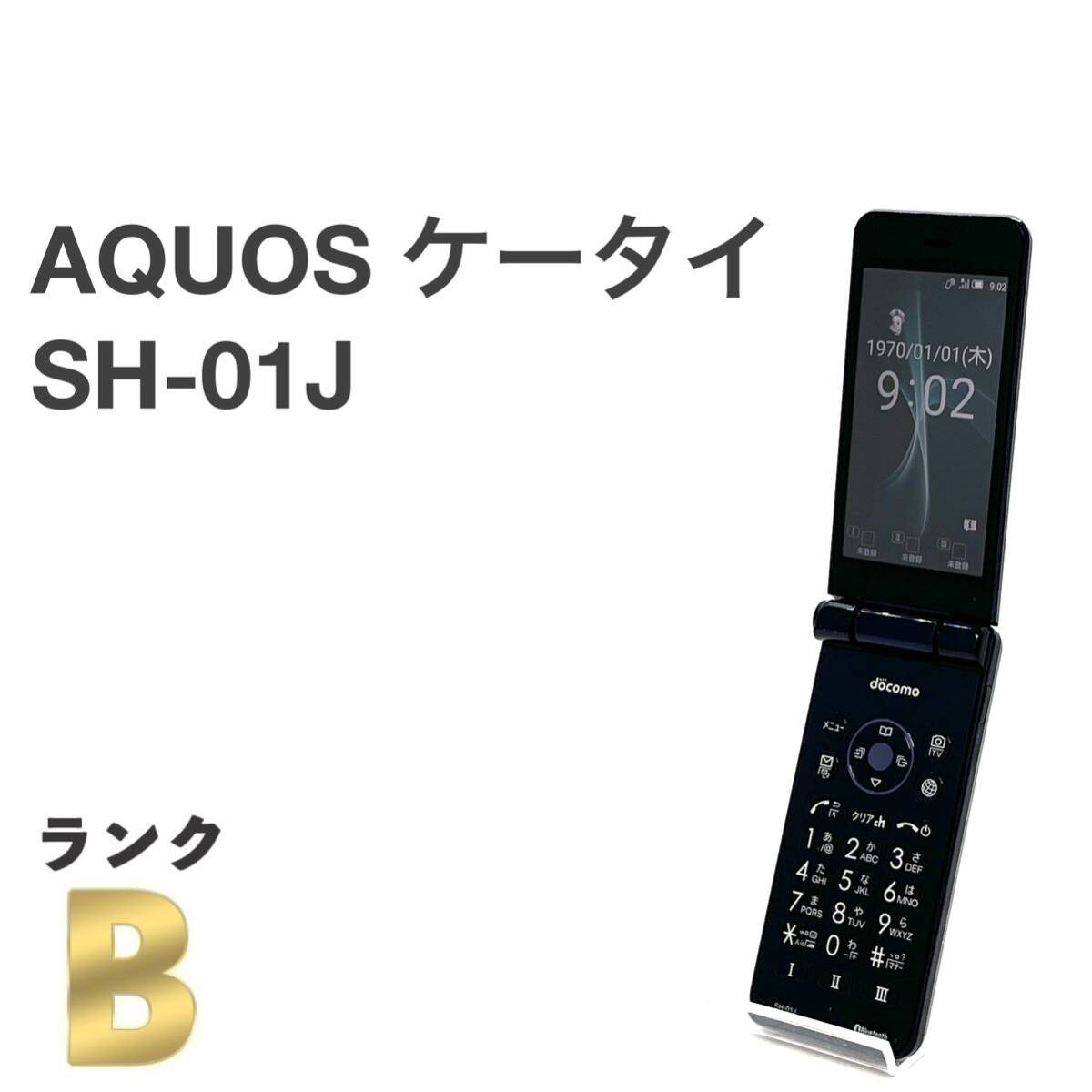 AQUOSケータイ SH-01J ブルーブラック docomo SIMフリー ワンプッシュオープン 4G対応 携帯電話 ワンセグ ガラホ本体 送料無料 Y31MR