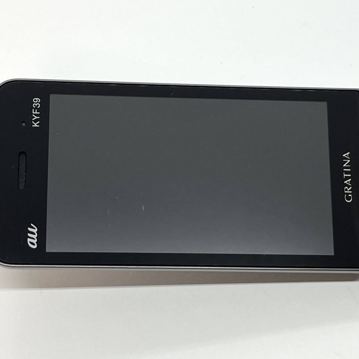 GRATINA KYF39 墨 ブラック au SIMロック解除済み 白ロム 4G LTEケータイ Bluetooth 携帯電話 ガラホ本体 送料無料 Y2MRの画像2