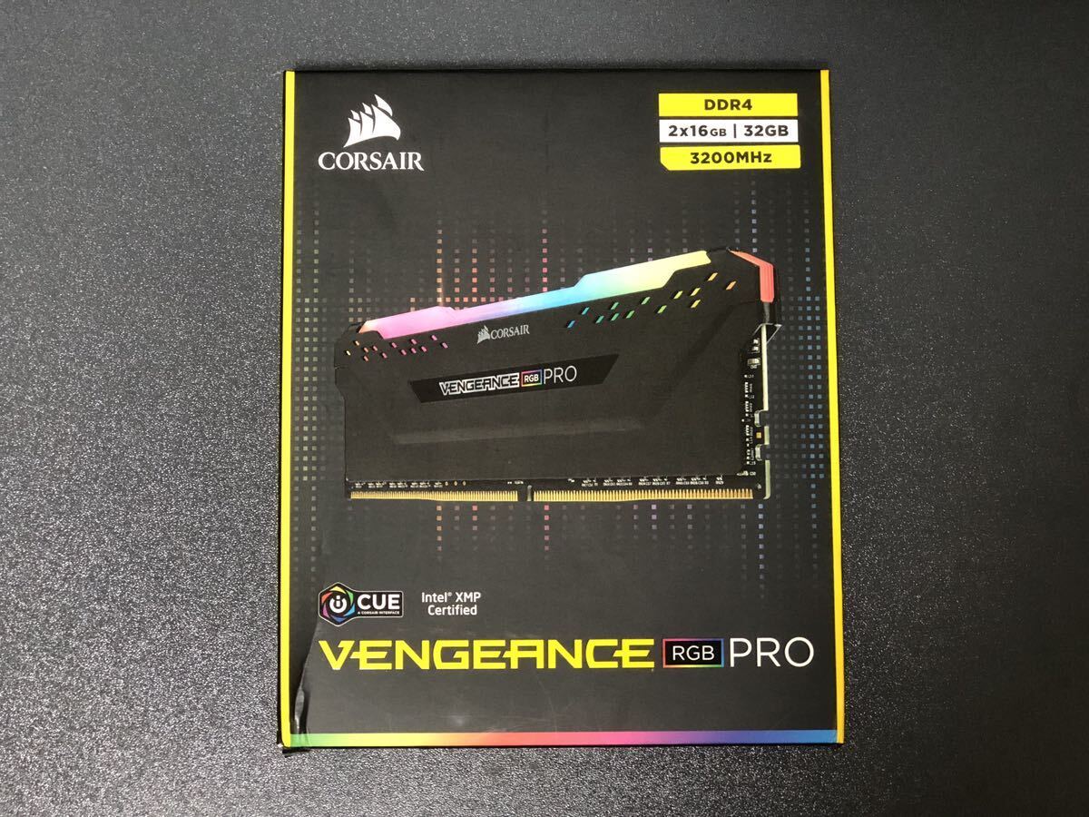 Corsair DDR4 32GB(16GBx2) VENGEANCE RGB PRO 3200MHz メモリ_画像1