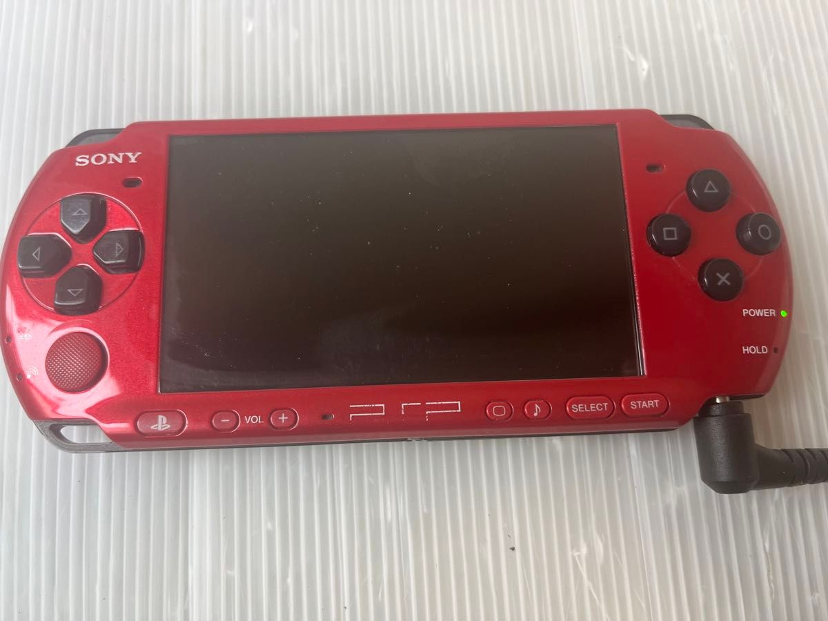 ☆ PSP-3000プレイステーションポータブル PSP-3000 レッドブラック 動作品 丸ボタンゆるい　本体のみ★