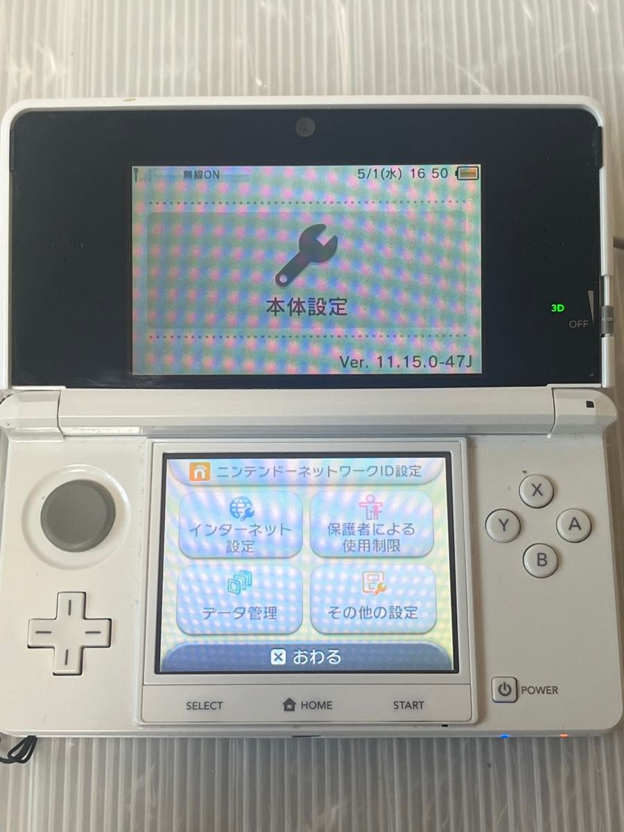 ★動作良好　概ね綺麗　液晶無傷　Nintendo 3DS CTR-001 ホワイト タッチペンとSDカード付き★