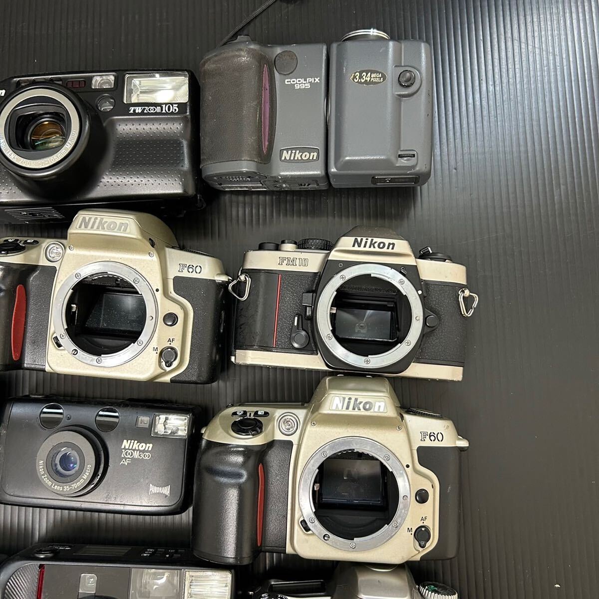 フィルムカメラまとめ Nikon Nikomat F60 FM10 F50 FG F-401X F80 TW2D u2 など （動作未確認 中古品）_画像6