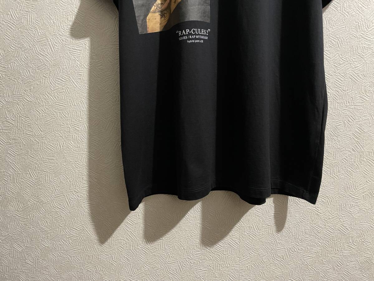 ◯ イタリア製 Neil Barrett ”RAP CULES 2” ハイブリッド プリント Tシャツ / ニールバレット カットソー ブラック 黒 M Mens #Sirchive