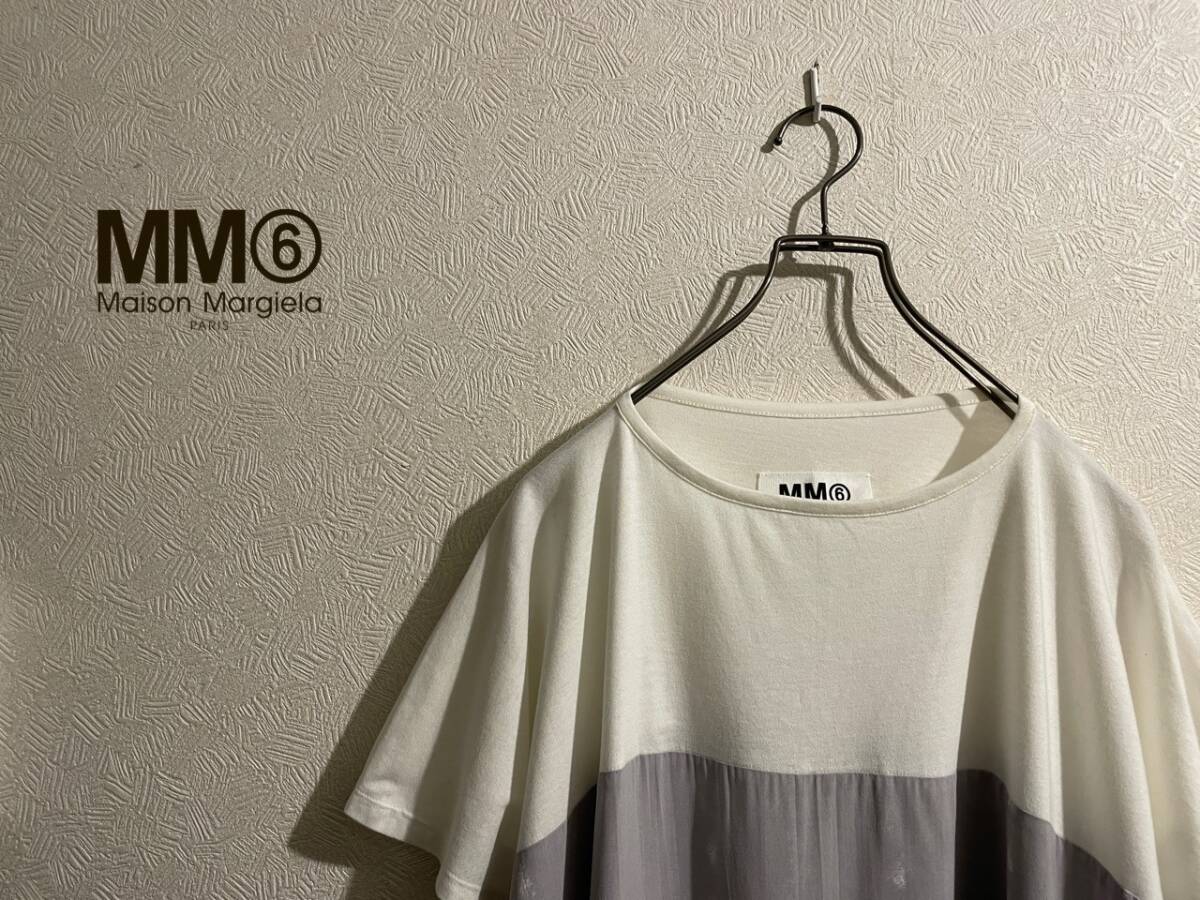 ◯ イタリア製 Maison Martin Margiela MM6 スクエア カットソー / メゾン マルタン マルジェラ Tシャツ 白 S Ladies #Sirchive_画像1