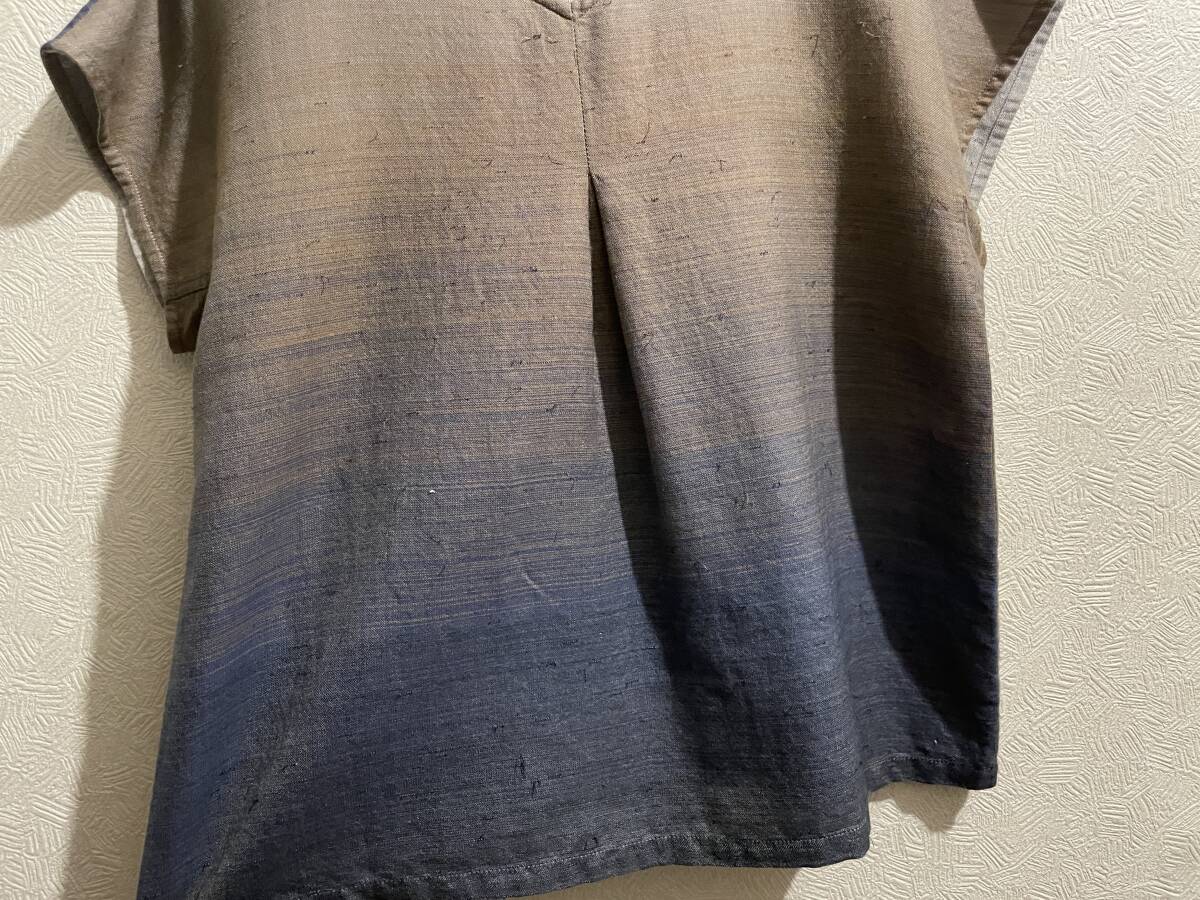 ◯ ISSEY MIYAKE HaaT グラデーション カットソー / イッセイミヤケ ハート フレンチスリーブ Tシャツ コットン シルク Ladies #Sirchive_画像6