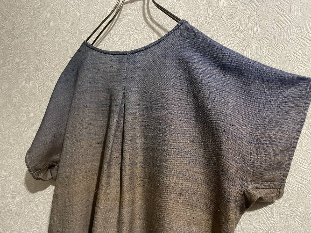 ◯ ISSEY MIYAKE HaaT グラデーション カットソー / イッセイミヤケ ハート フレンチスリーブ Tシャツ コットン シルク Ladies #Sirchive_画像7