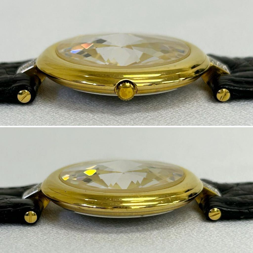 * genuine article / regular goods *St.Omer sun to mail wristwatch lady's black × Gold unused goods 