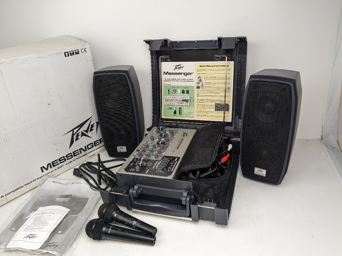 【動作確認済】 スピーカー PEAVEY Messenger Portable Sound System PATENT PENDING M100 / 140 (SGSS015266)の画像1