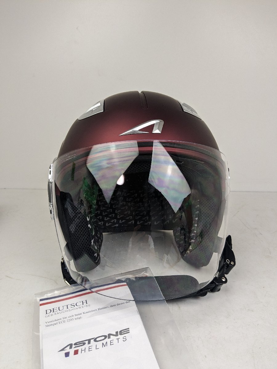 【新品未使用】 ヘルメット ASTONE アストン DJ11 マットマルーン ジェットヘルメット XLサイズ バイク / 140 (SGSS015442)_画像8