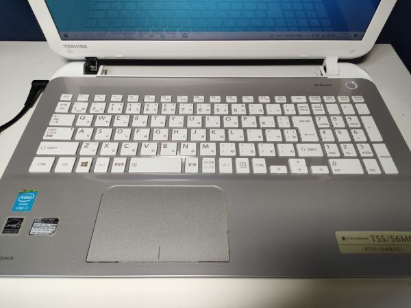 【一部ジャンク】東芝 dynabook T55/56MGJ Core i7-4510U BIOS起動可能 マザーボード 液晶パネル キーボード ヒンジ破損【動作確認済み】_画像3