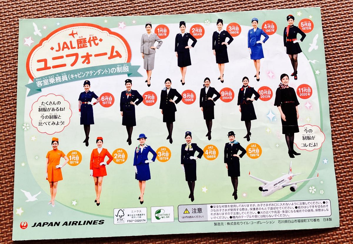 【新品未使用】JAL ノベルティ4点セット（エコバッグ/A350ミニ模型/ペーパークラフト/シールブック） 