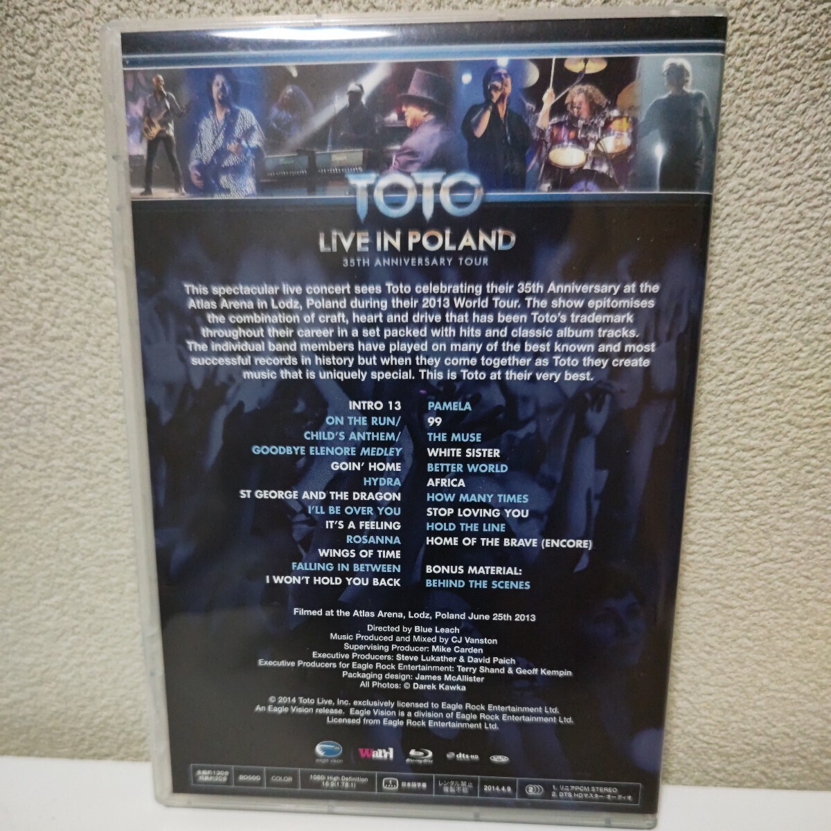 TOTO/ жить * in * Польша 2013 записано в Японии Blu-ray Steve * LUKA волна .sef* Williams nei The n* East etc