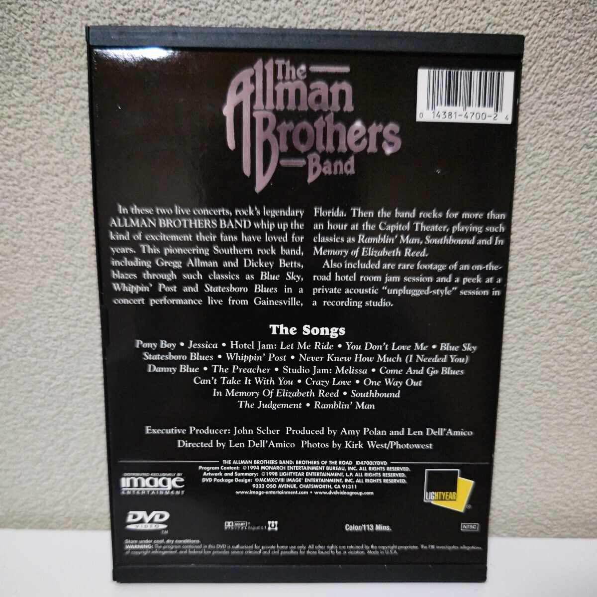 ALLMAN BROTHERS BAND/Brothers of the Road 輸入盤DVD オールマン・ブラザーズ・バンド グレッグ・オールマン ディッキー・ベッツ_画像2