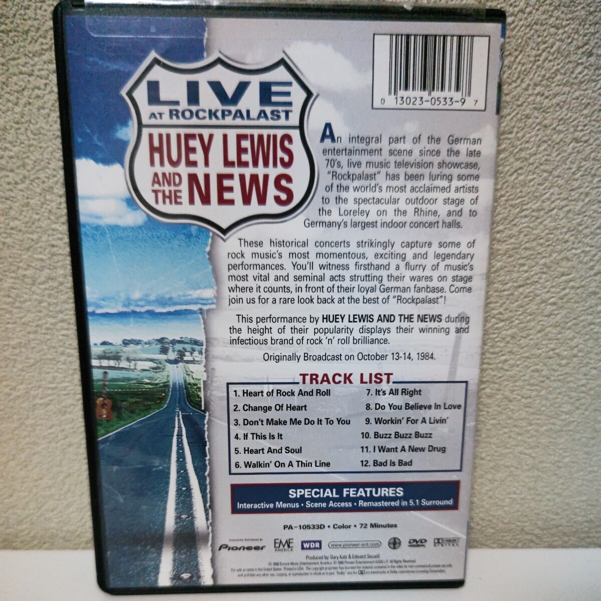 ヒューイ・ルイス&ザ・ニュース/ロックパラスト・ライヴ 国内販売輸入盤DVD_画像2