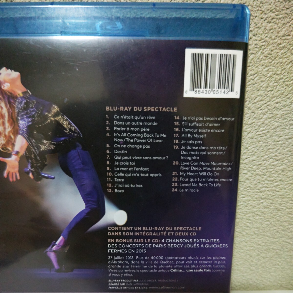 CELINE DION/Une Seule Fois:Live 2013 foreign record Blu-ray+2CD 3 sheets set Celine * Dion 