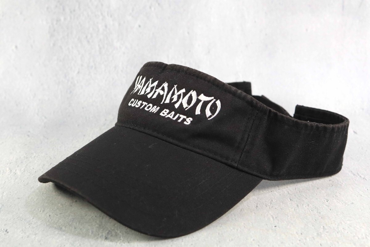 YAMAMOTO CUSTOM BAITS サンバイザー キャップ 帽子 ブラック 釣具 釣り具 T052の画像1