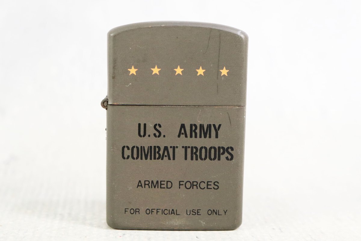 U.S. ARMY COMBAT TROOPS ARMED FORCES オイルライター 喫煙グッズ 煙草_画像1