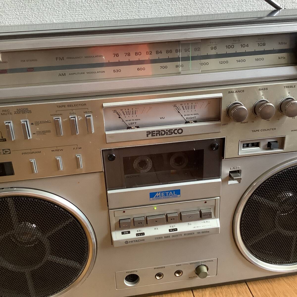 * Hitachi HITACHI large radio-cassette TRK-8600RM radio AM/FM| cassette / external input operation maintenance goods *