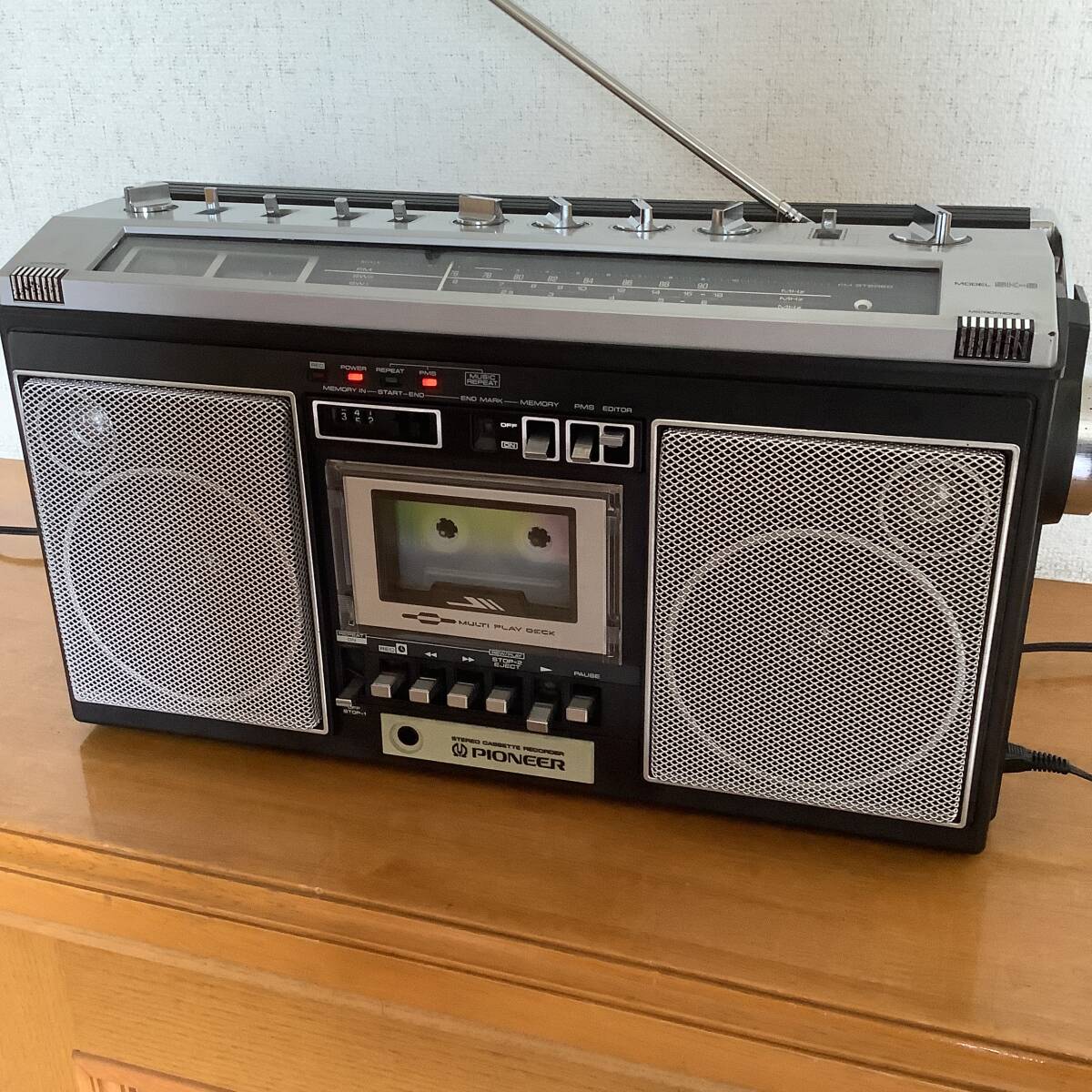 ★パイオニアPioneer ラジカセ　MODEL ＳＫ－８　ラジオMW/SW1/SW2/FM／カセット／外部入力動作品★_画像5