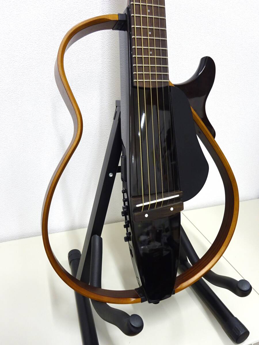 【16187】 美品 YAMAHA サイレントギター SLG200S TBL スチール弦 アコースティックギター スタンド・ケース・説明書ほか付属の画像2