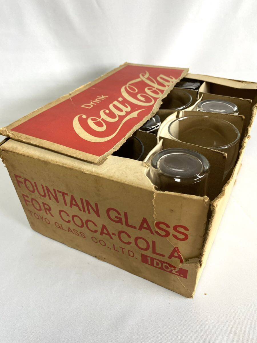 FOUNTAIN GLASS FOR COCA-COLA/コカ・コーラ　昭和レトロ グラス 11コ　セット(未使用品)_画像5