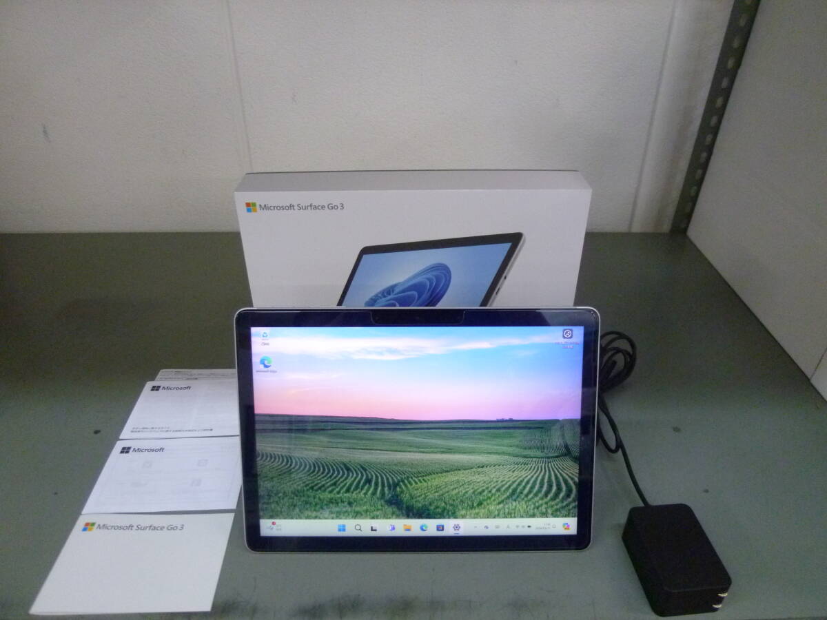 中古 Microsoft マイクロソフト Surface Go 3 8V6-00015 プラチナ PentiumCPU GOLD 6500Y 1.10GHz/4GB/eMMC64GB 10.5型 Win11Home(Sモード)_画像1