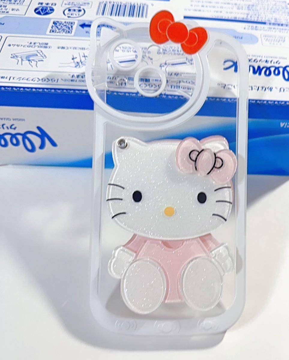 iPhone 13ケース ハローキティ キティちゃん鏡付き ホワイト iPhone 13ケース ハローキティ キティちゃん鏡付き ホワイト